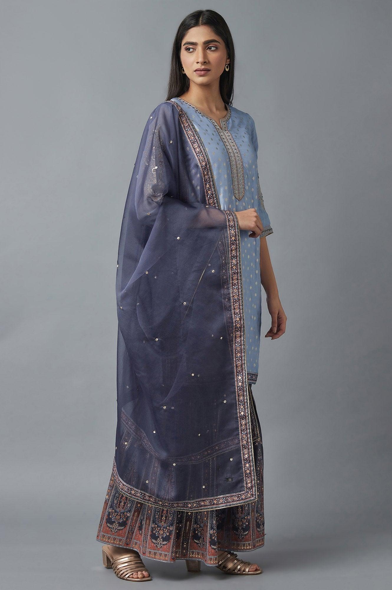 Light Purple Sharara Set - wforwoman