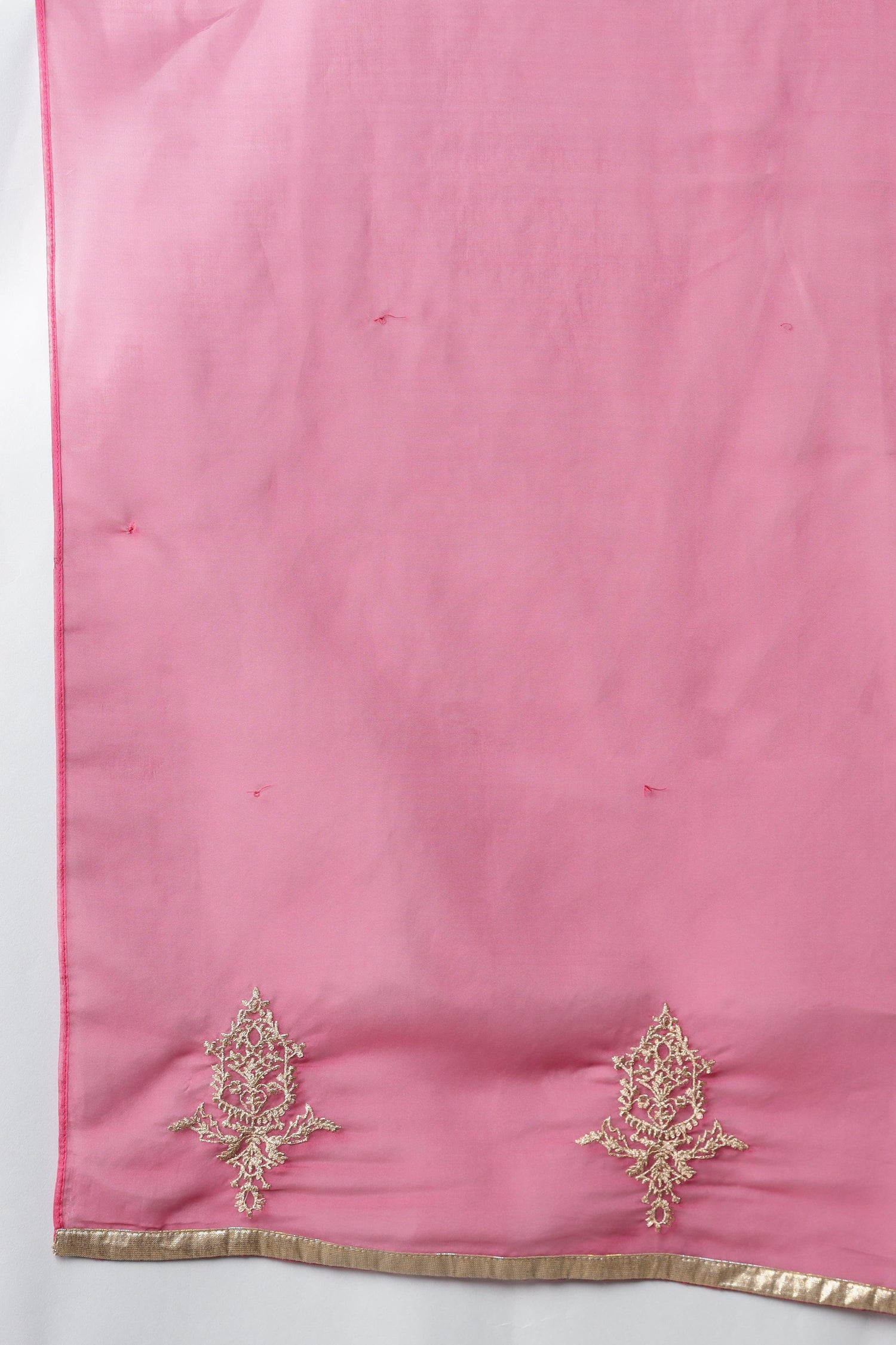 Dark Blue Embroidered kurta-Pink Parallel Pants-Dupatta - wforwoman