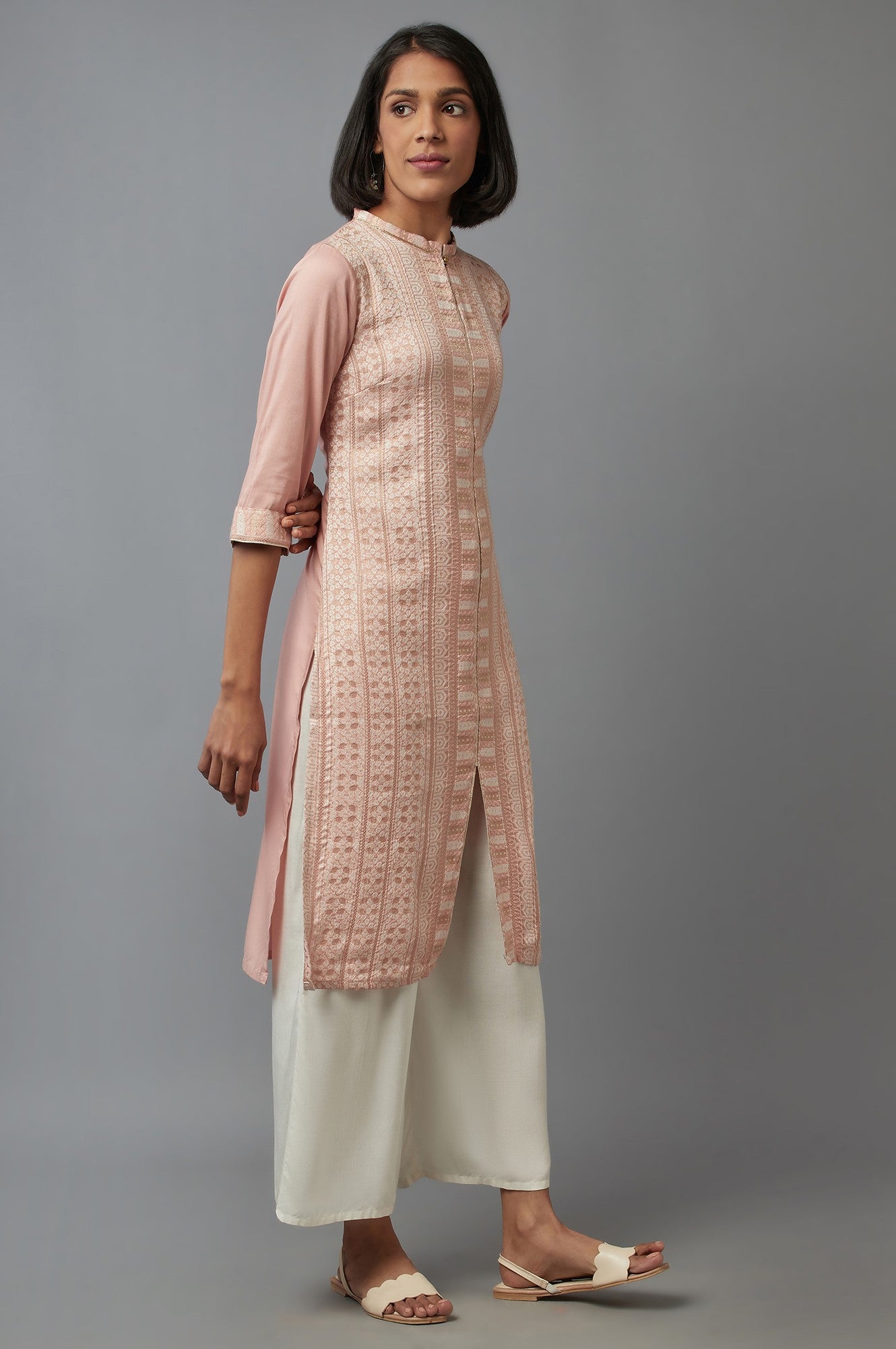 Light Pink Dobby kurta