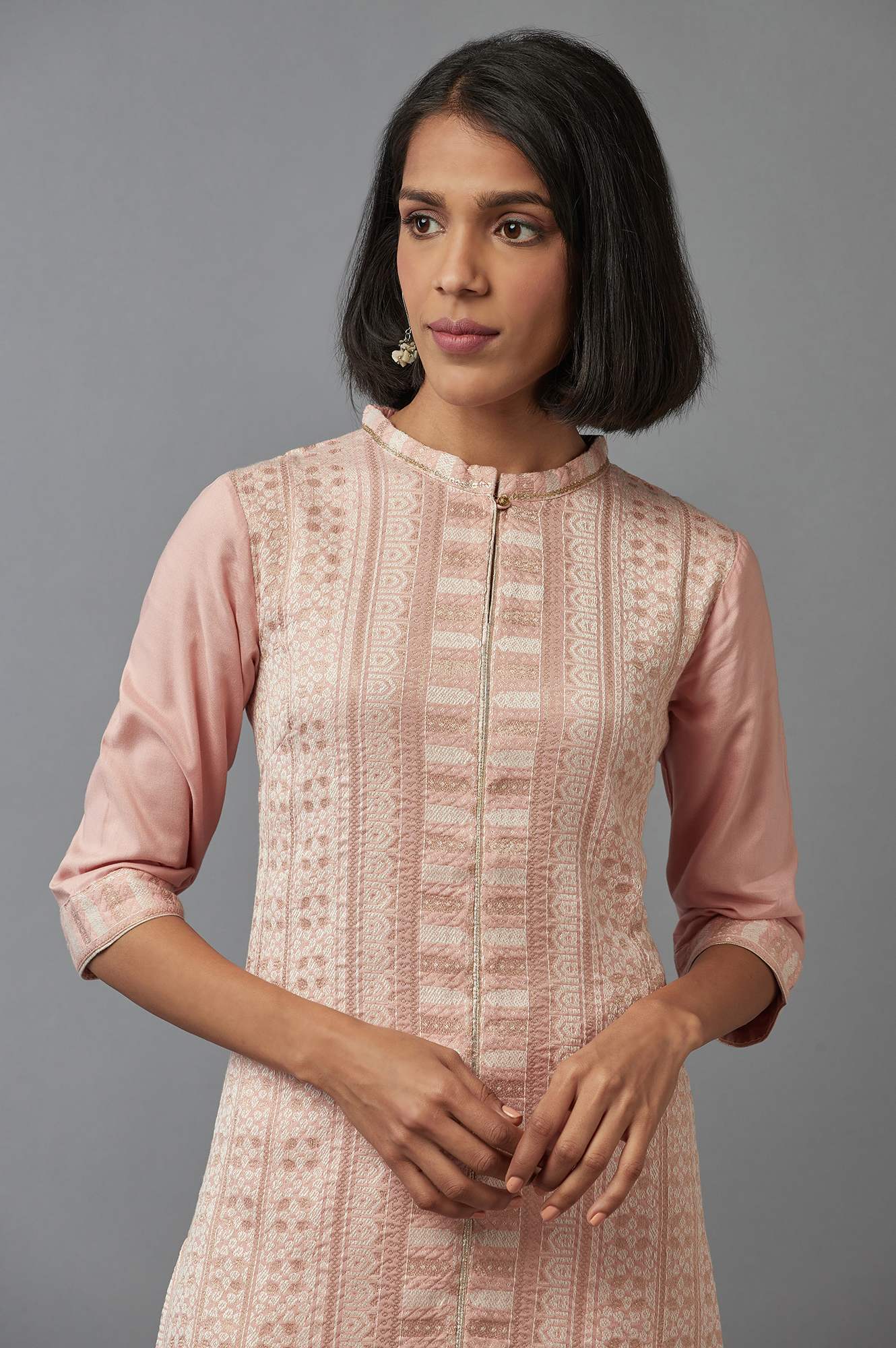 Light Pink Dobby kurta