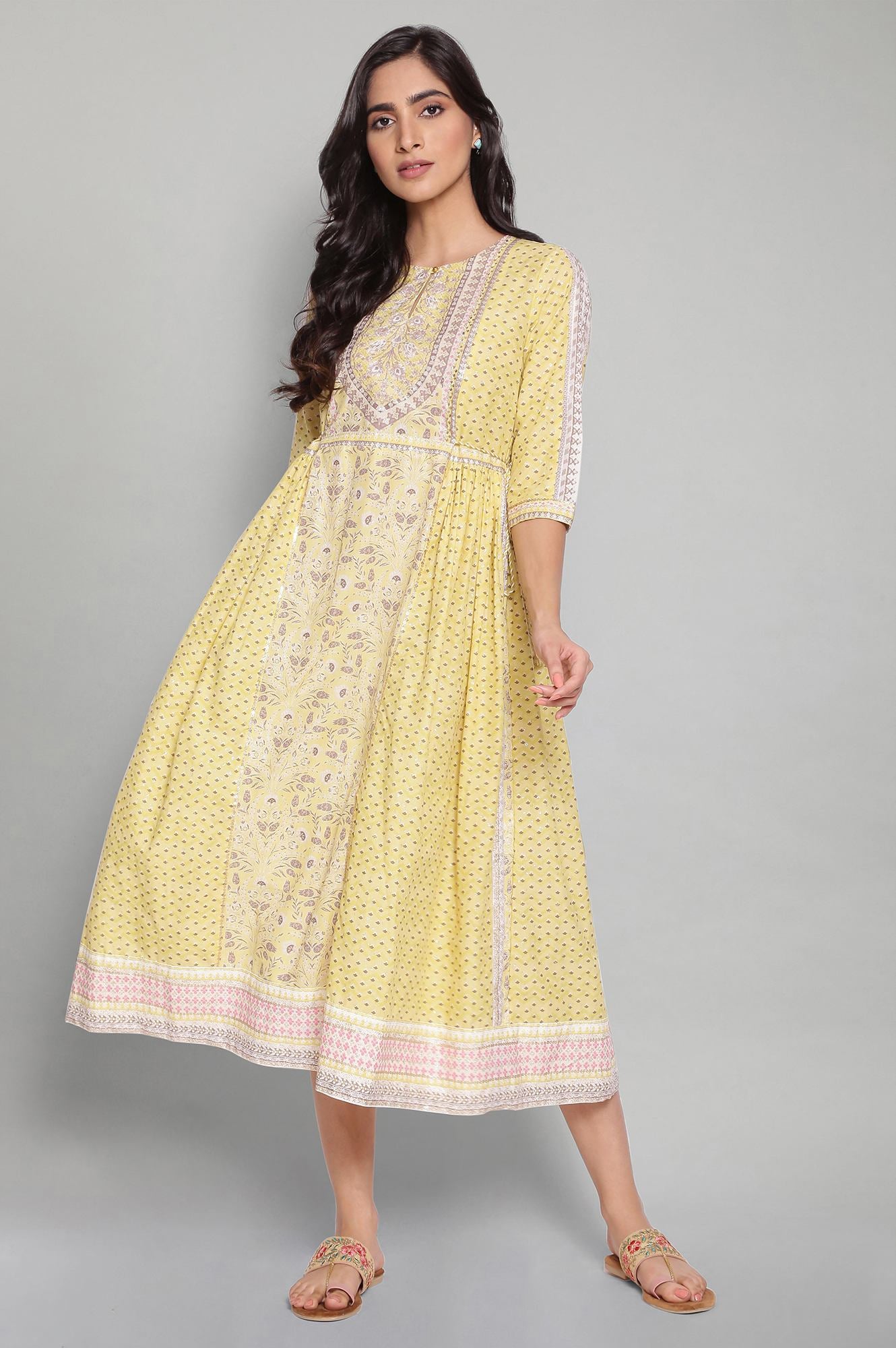 Yellow Panelled Dress