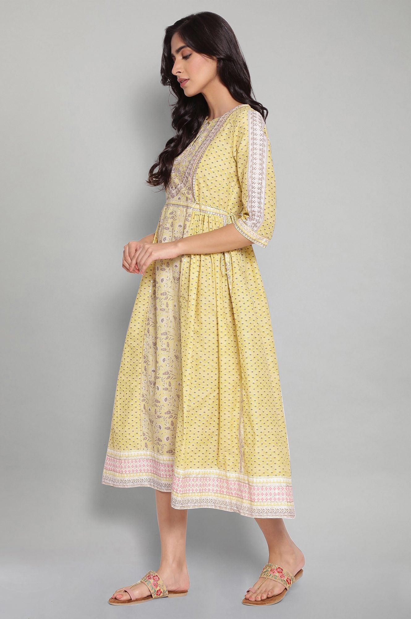 Yellow Panelled Dress