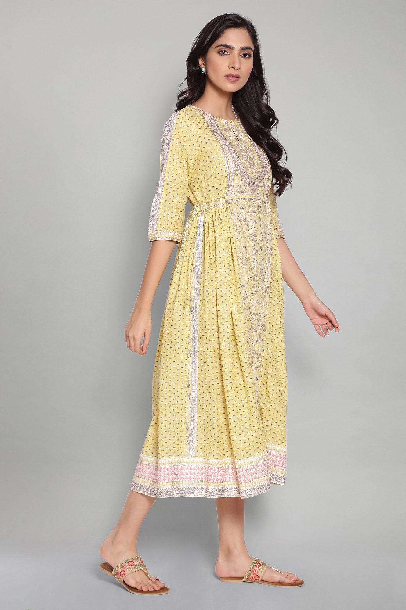 Yellow Panelled Dress