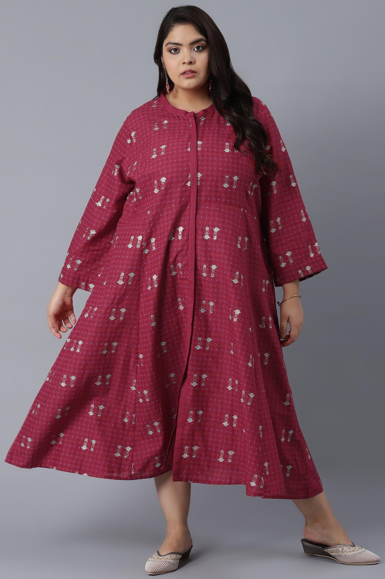 Persian Red All-Over Print kurta