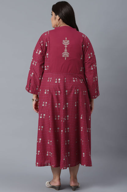 Persian Red All-Over Print kurta