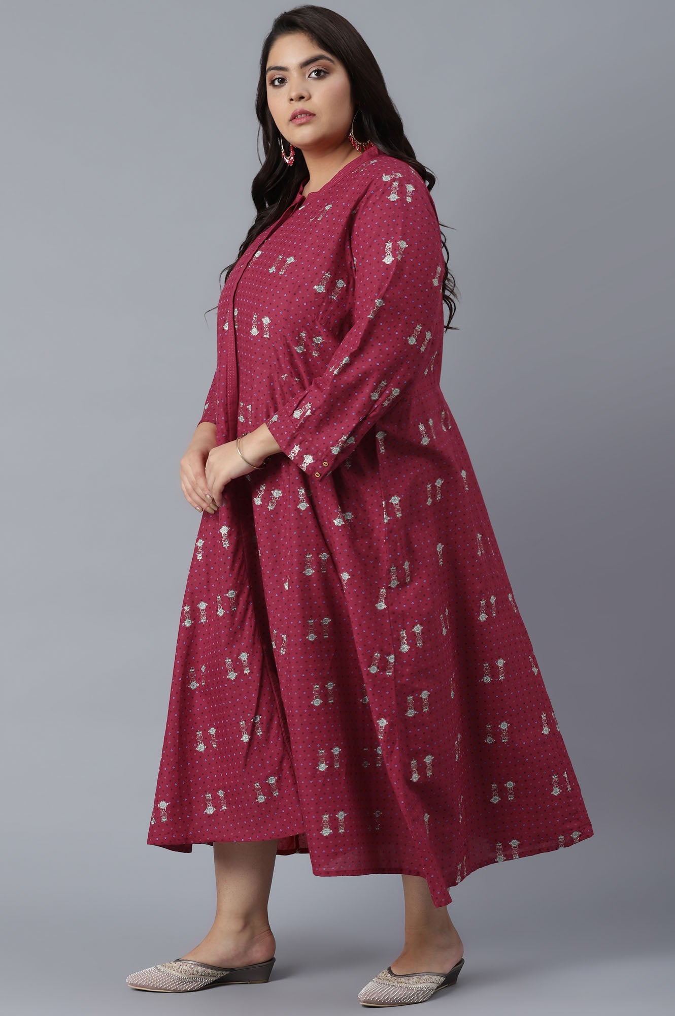 Persian Red All-Over Print kurta