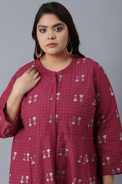 Persian Red All-Over Print kurta