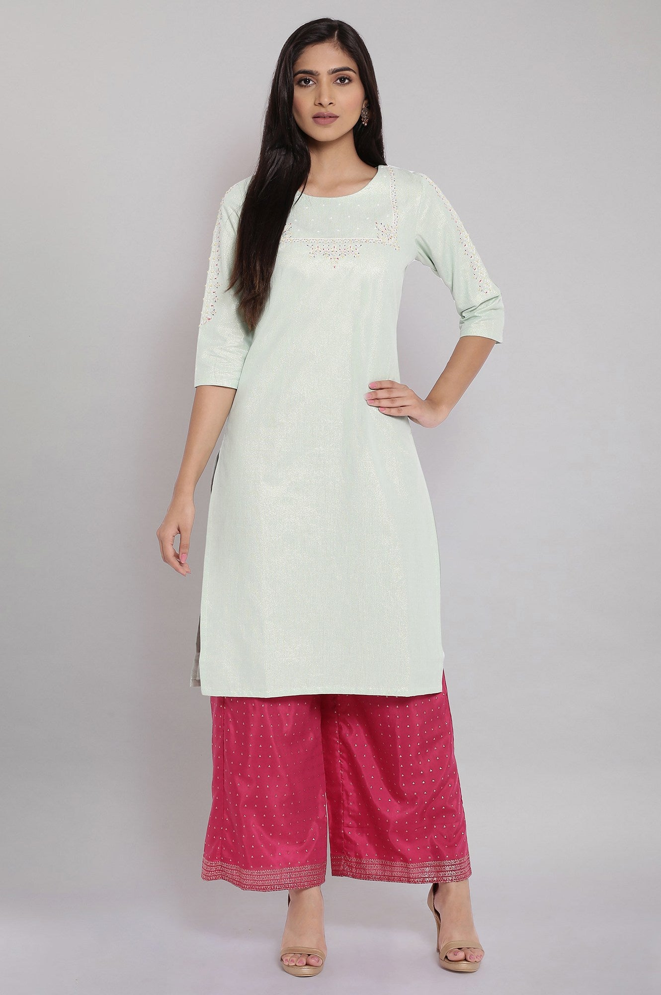 Light Green Shimmery kurta