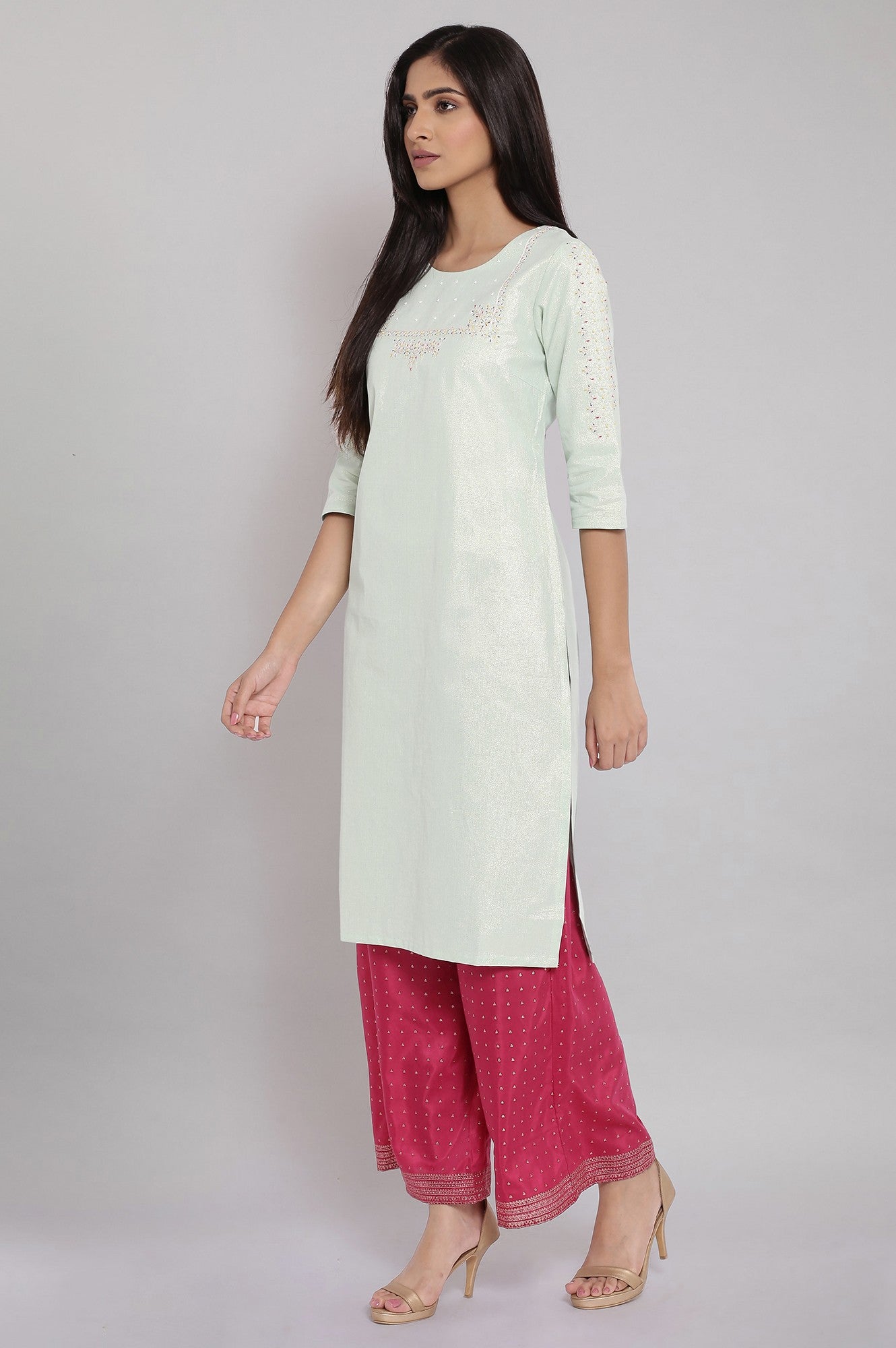 Light Green Shimmery kurta