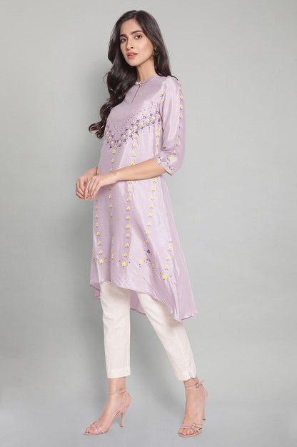 Light Purple A-line kurta - wforwoman