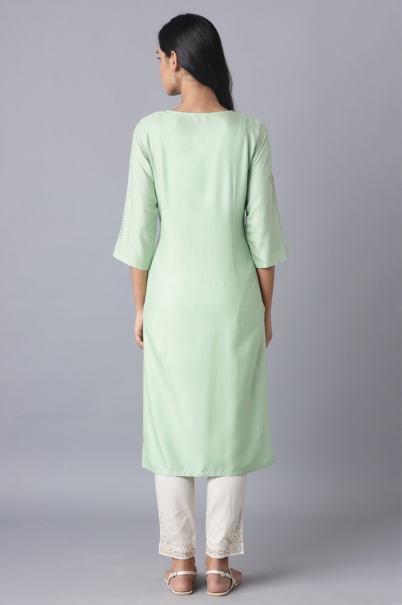 Mint Green Printed kurta