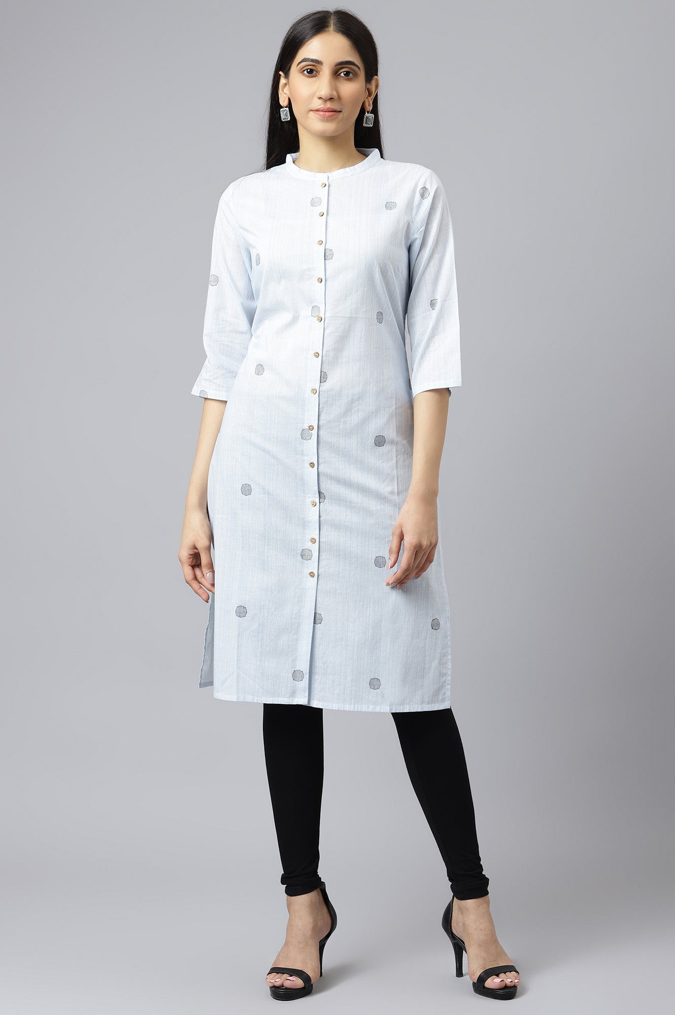 Light Blue Printed kurta