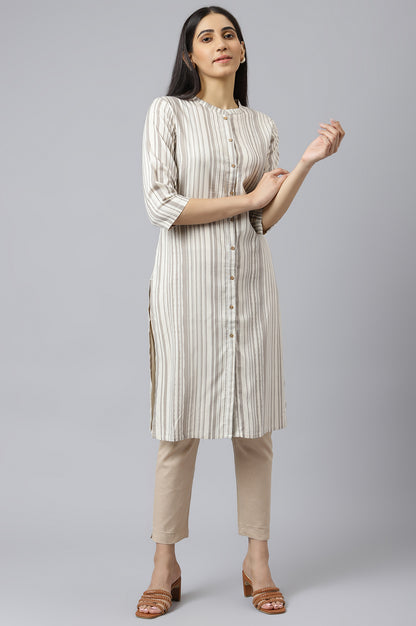 Ecru Straight kurta