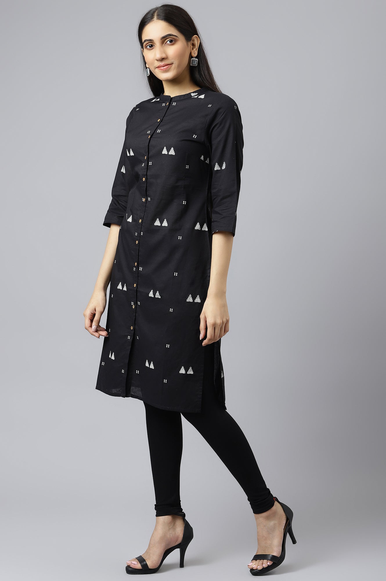 Black Printed kurta