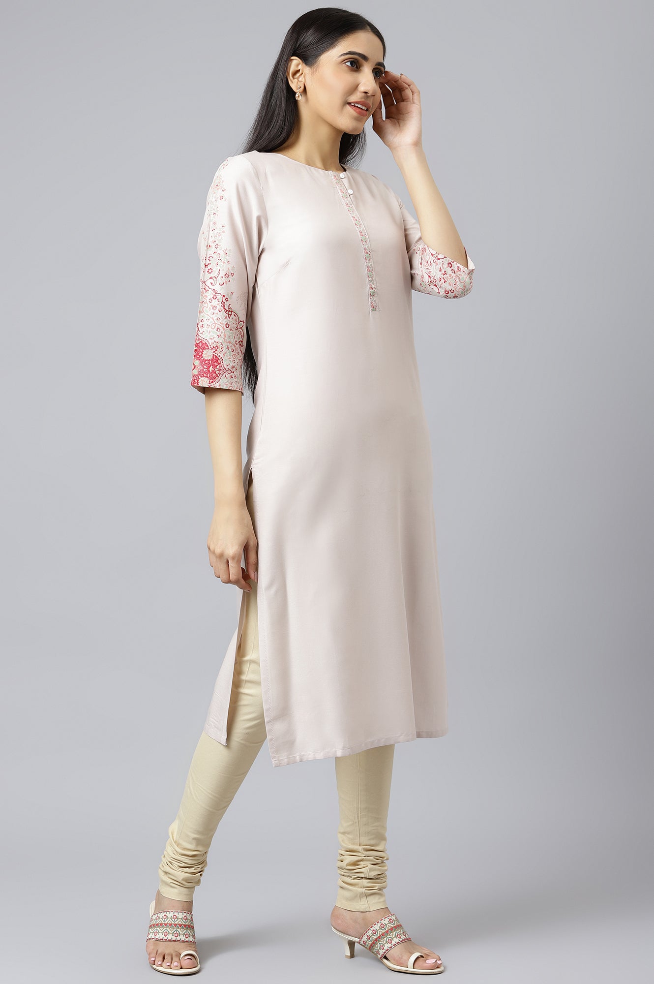 Pink Printed kurta