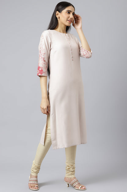 Pink Printed kurta