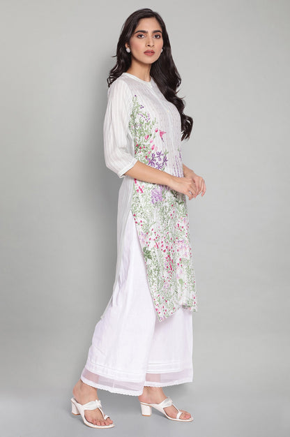 Blue Blush Floral Print kurta