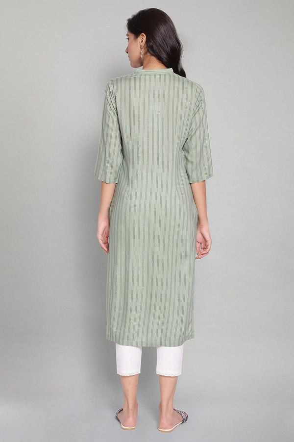 Cameo Green Floral Print kurta