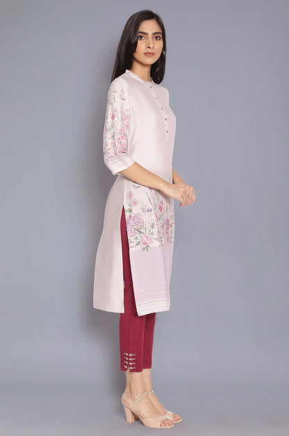 Light Pink Placement Print kurta