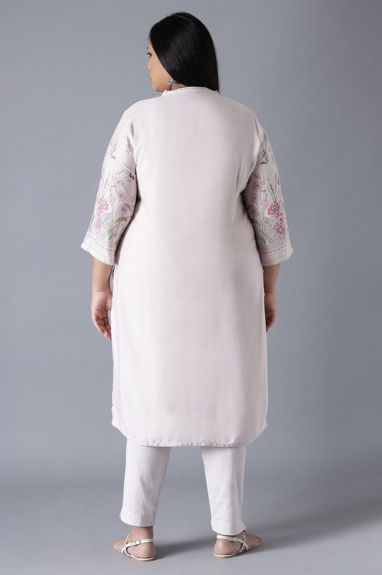 Light Pink Placement Print kurta