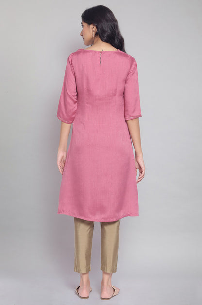 Rose Pink A-line kurta