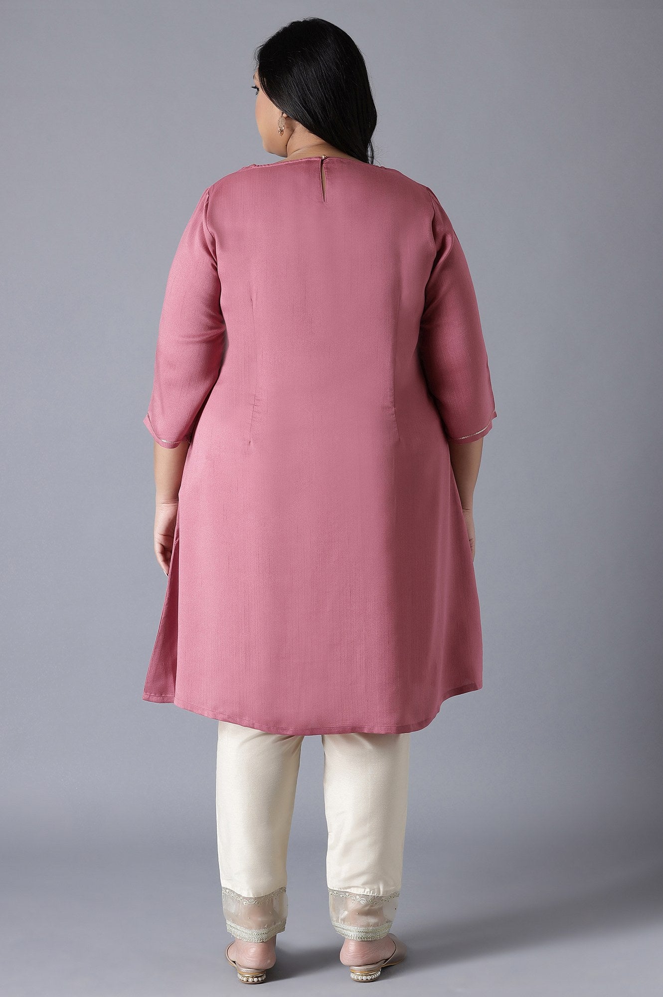 Rose Pink A-line kurta