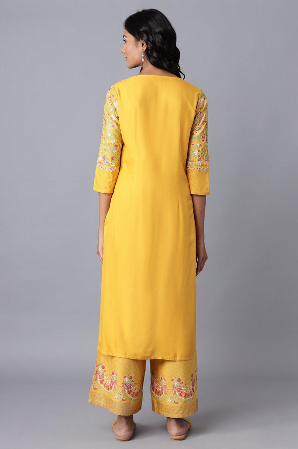 Yellow Panelled kurta