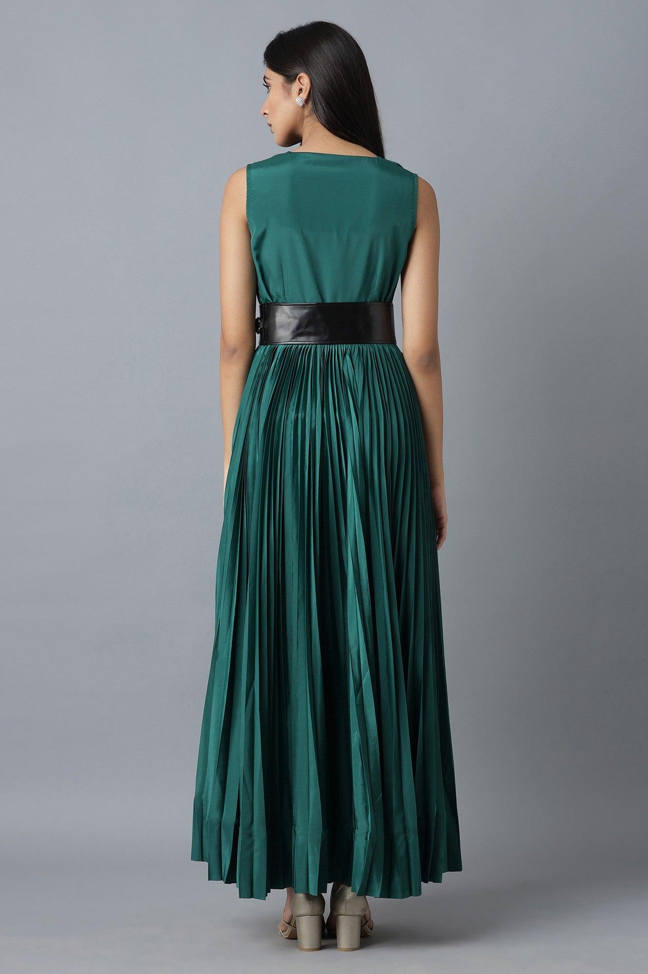 Dark Green Fusion Maxi Dress - wforwoman