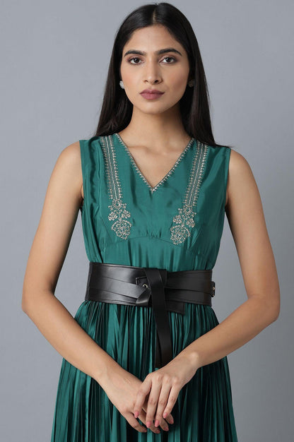 Dark Green Fusion Maxi Dress - wforwoman