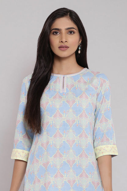 Blue Printed kurta