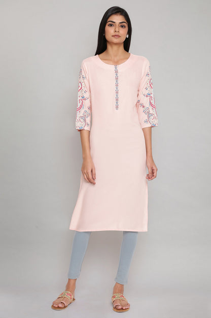 Pink Printed kurta