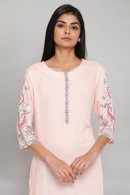 Pink Printed kurta