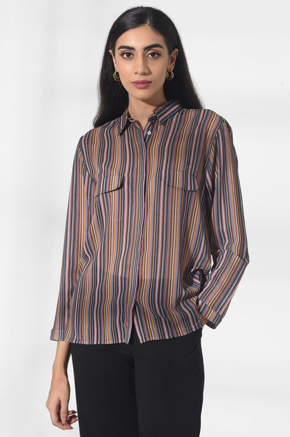 Multicoloured Georgette Shirt - wforwoman