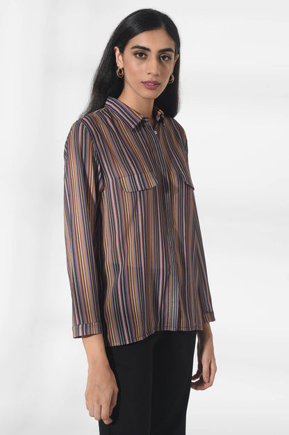 Multicoloured Georgette Shirt - wforwoman