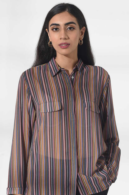 Multicoloured Georgette Shirt - wforwoman