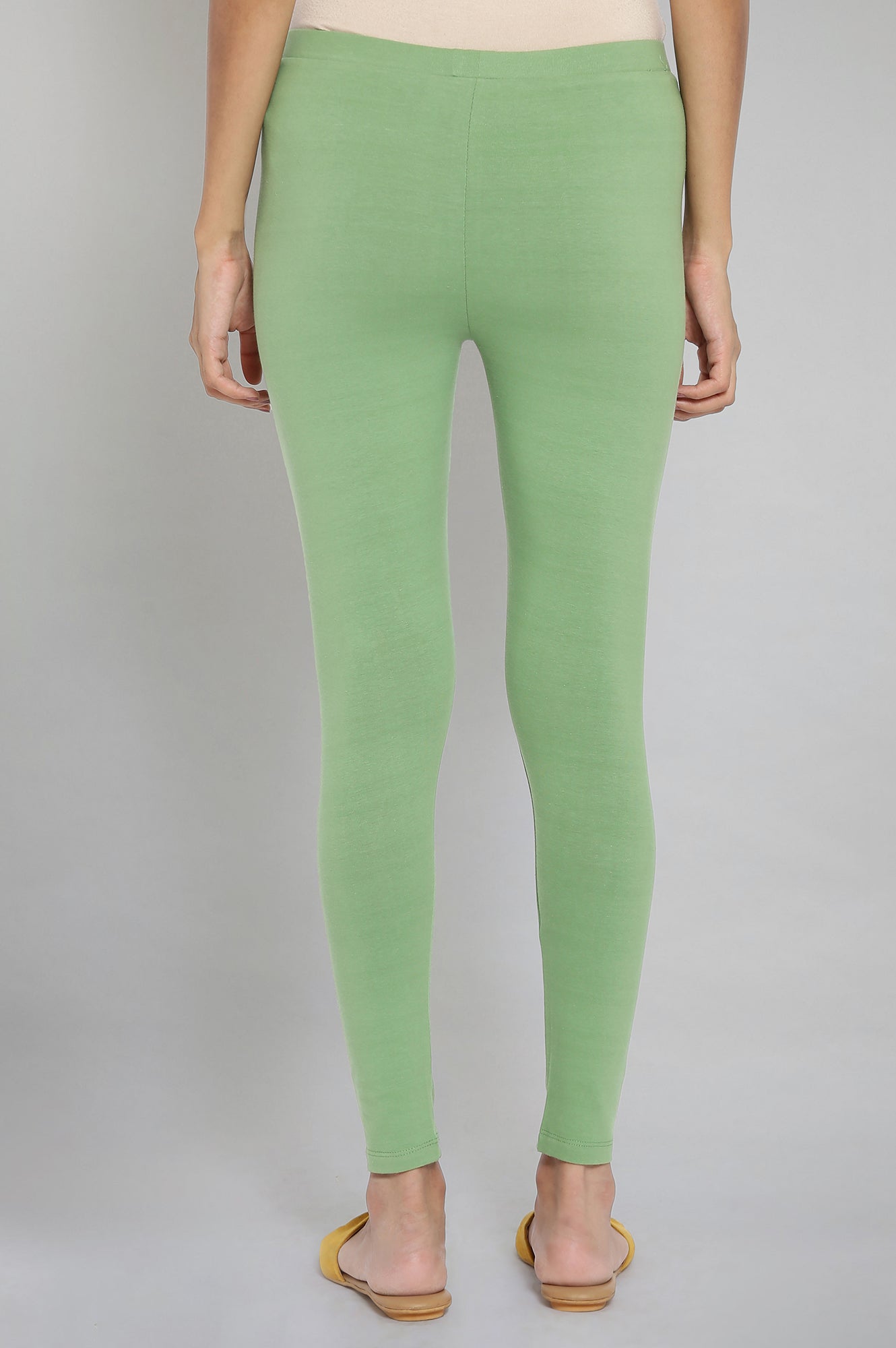 Green Cotton Jersey Lycra Tights