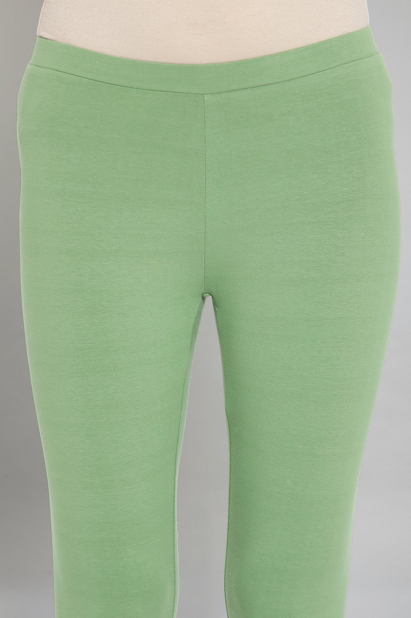 Green Cotton Jersey Lycra Tights