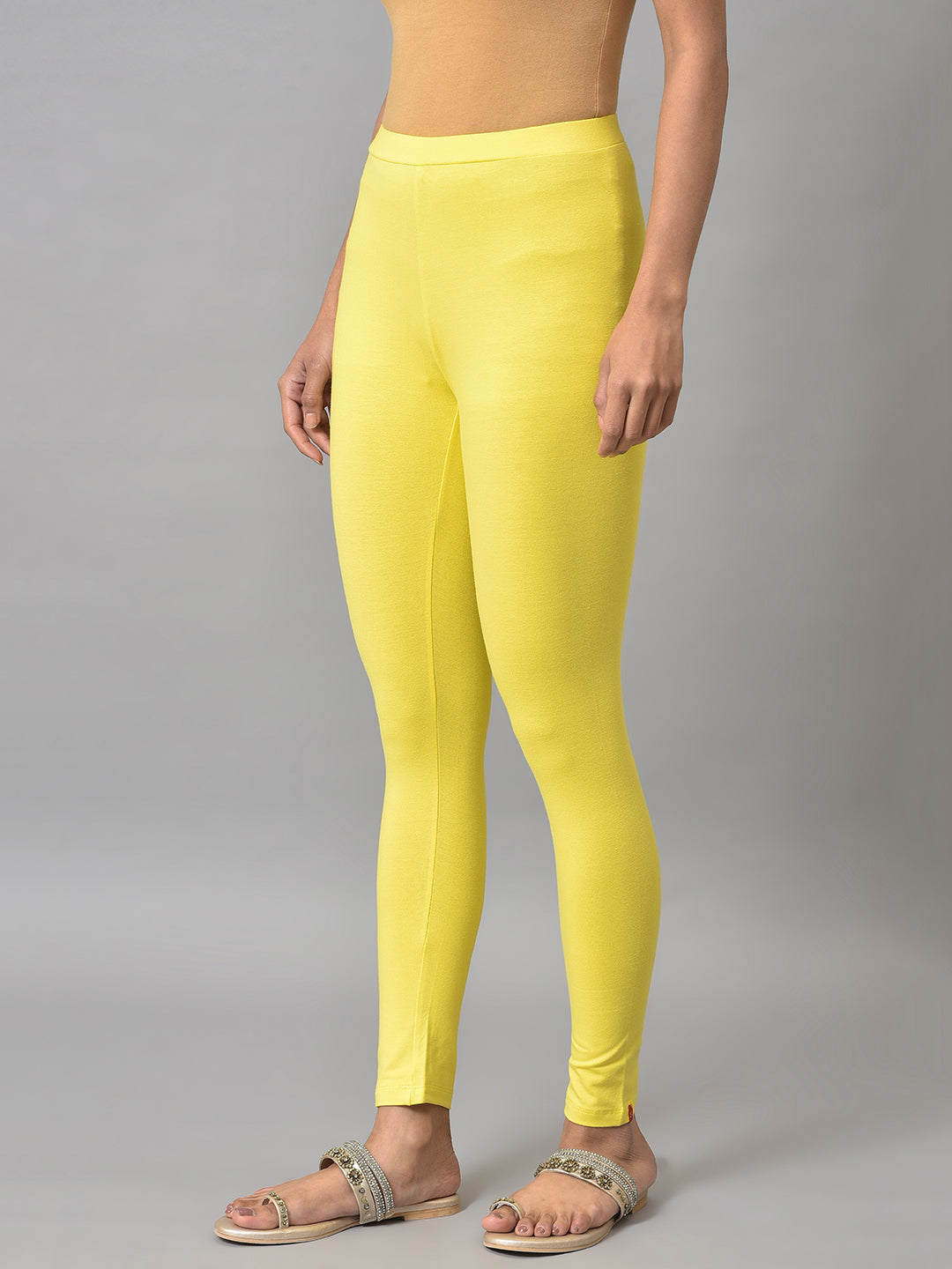 Yellow Solid Tights