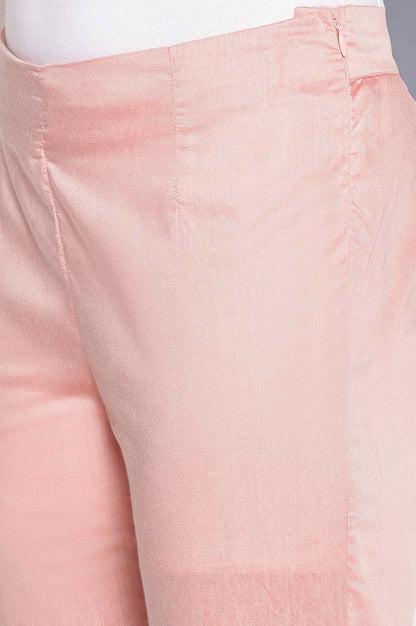 Pink Solid Slim Pants