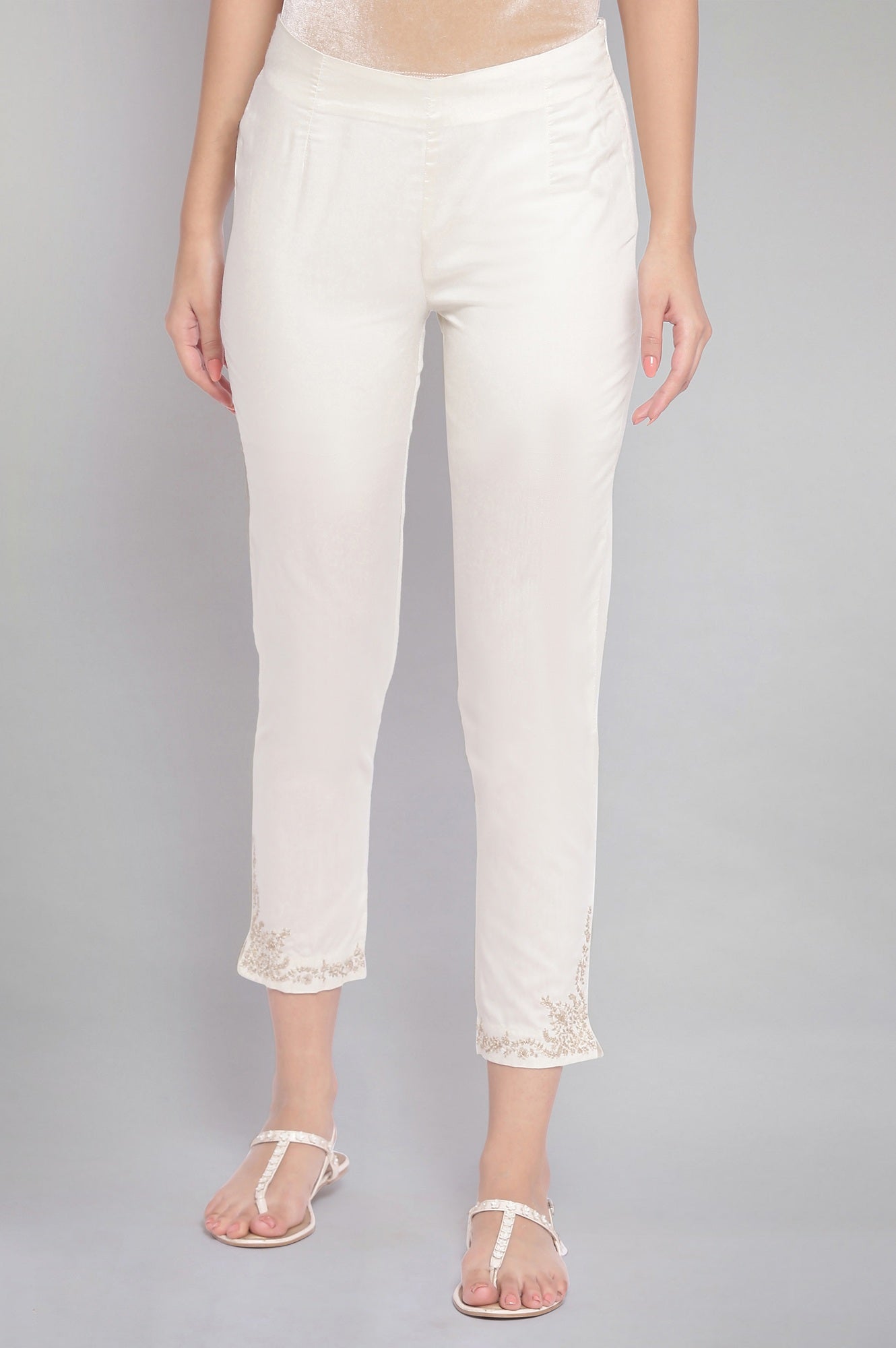 Ecru Slim Pants