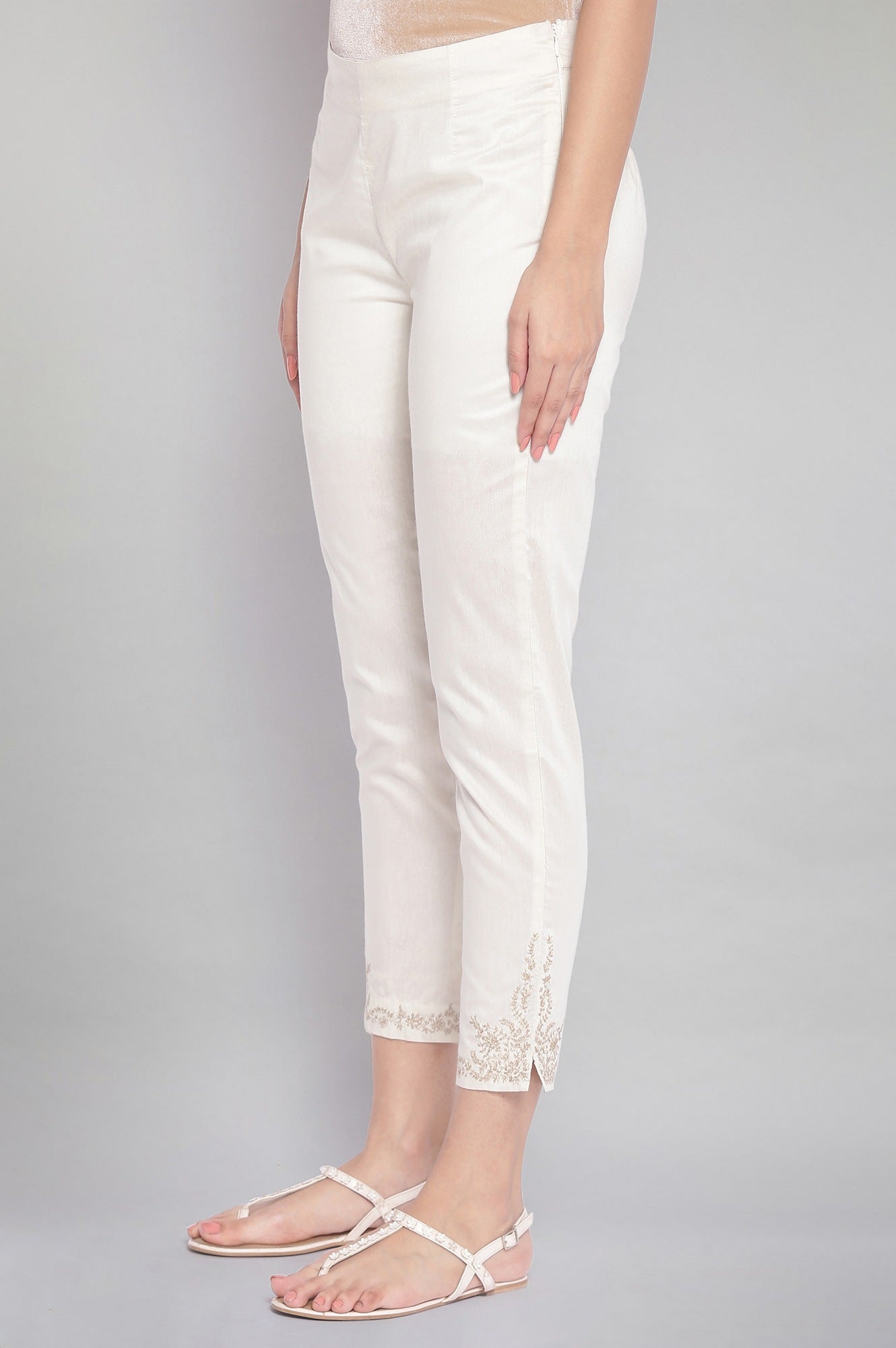 Ecru Slim Pants