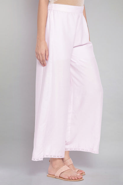 Light Pink Solid Parallel Pants