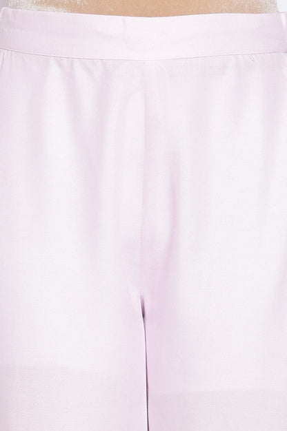 Light Pink Solid Parallel Pants