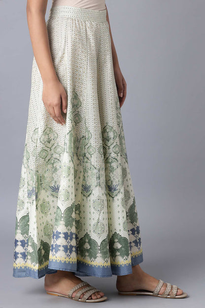 Sage Green Floral Printed Culottes