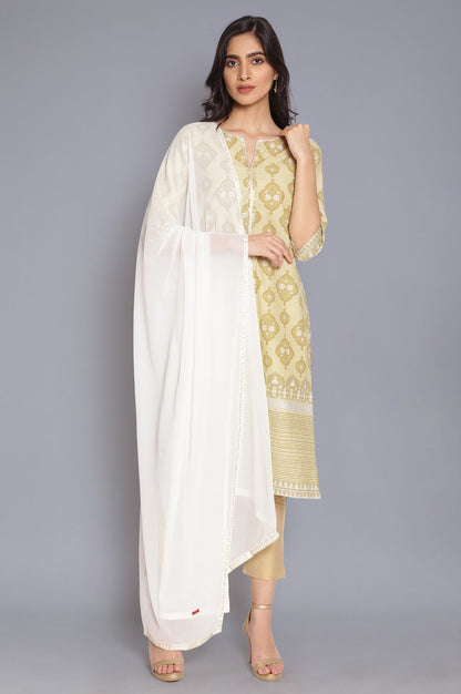 White Dupatta