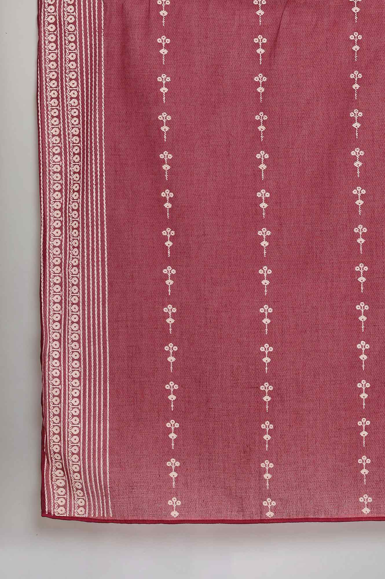 Maroon Voil Printed Dupatta