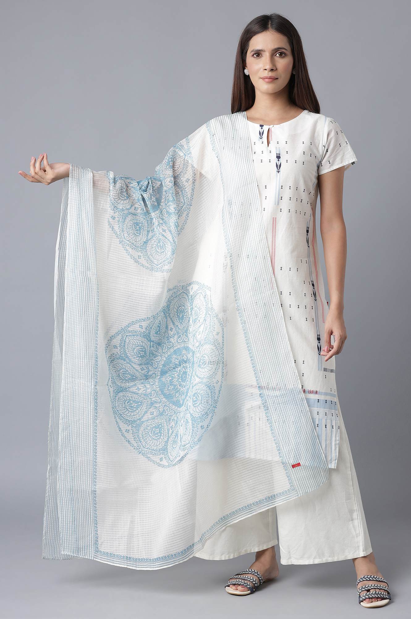 Blue Kota Dupatta