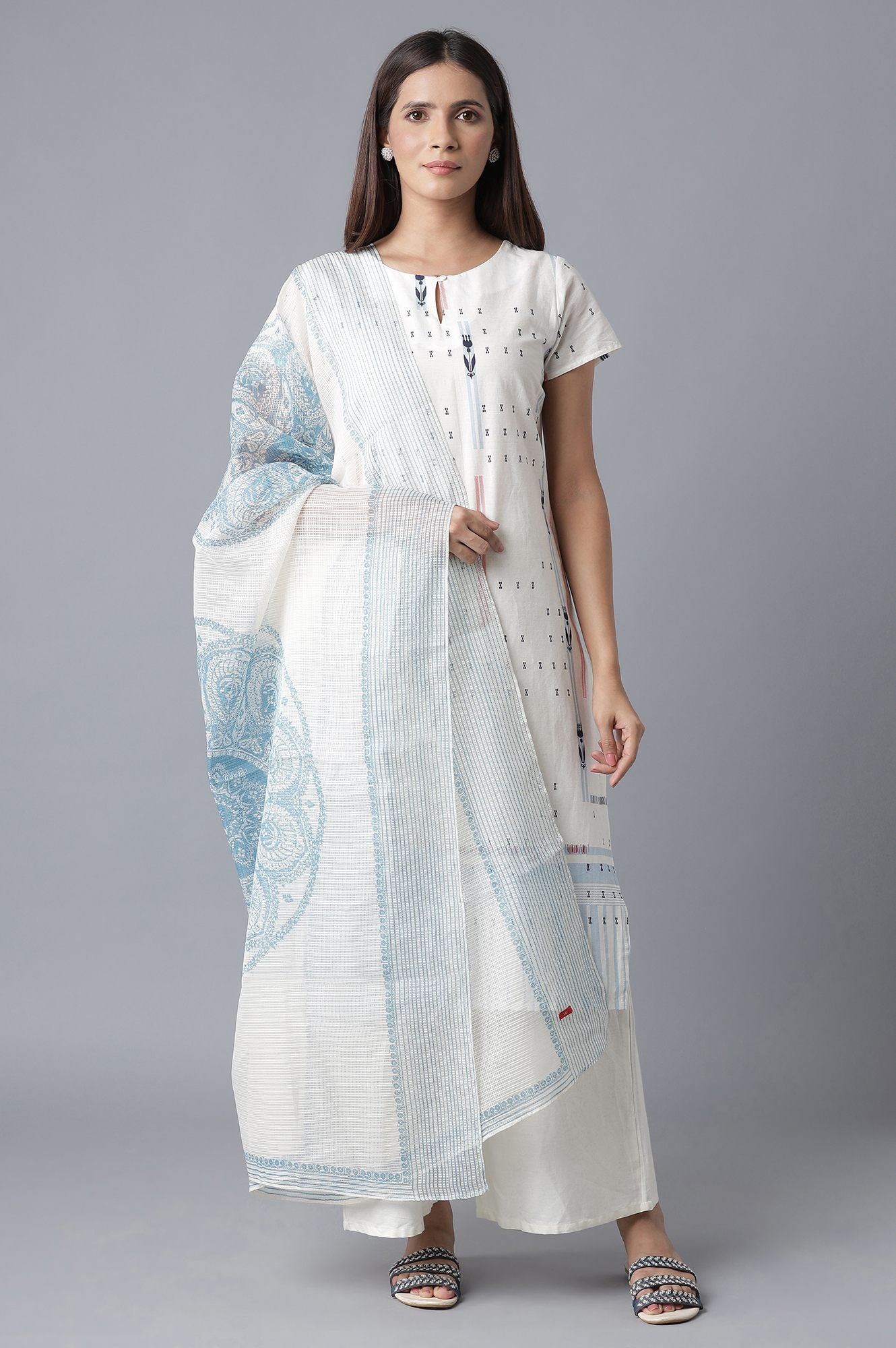 Blue Kota Dupatta