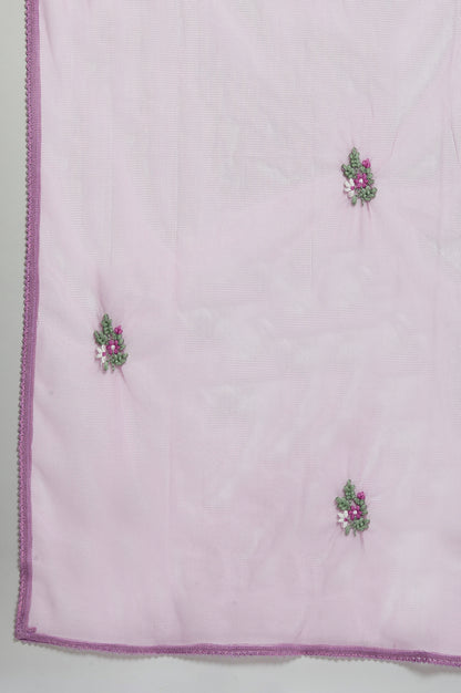 Light Purple Maharani Net Dupatta