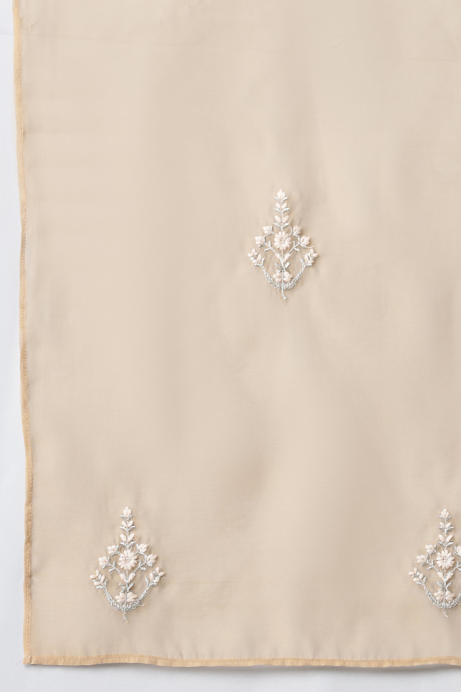 Gold Embroidered Organza Dupatta